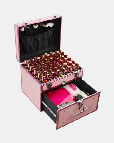 Vanity Coffret Maquillage Vanity Grand Format Rose