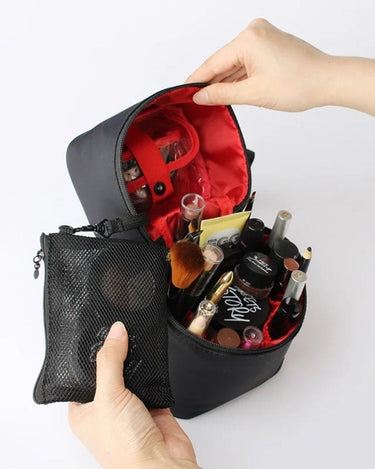 Trousse de maquillage Grande Trousse De Maquillage Noir et Rouge / 13cm