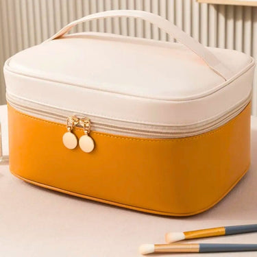 Vanity Petit Vanity Maquillage Beige Et jaune / 25 cm