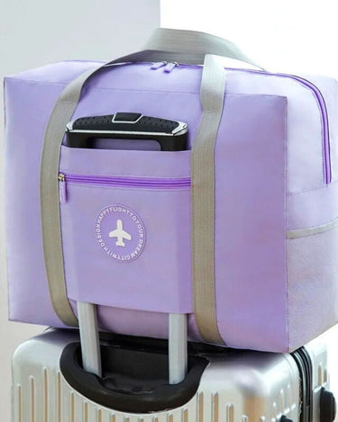 Vanity Sac De Voyage Pliable Grande Capacité Violet