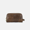 Trousse de Toilette Homme Cuir Saccoche Trousse De Toilette Cuir Homme Moka / 24.5 cm
