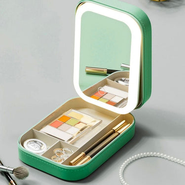 Trousse de maquillage Trousse De Maquillage Avec Miroir Vert / 16 cm