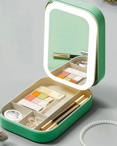 Trousse de maquillage Trousse De Maquillage Avec Miroir Vert / 16 cm