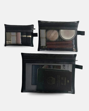 trousse de maquillage transparente