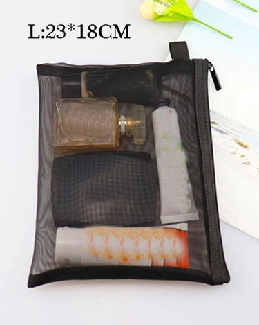 trousse de maquillage transparente