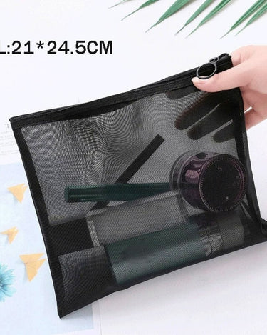 trousse de maquillage transparente Noir L 3