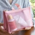 Trousse de toilette transparante Trousse De Maquillage Transparente Rose