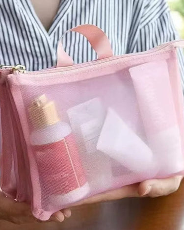 Trousse de toilette transparante Trousse De Maquillage Transparente Rose