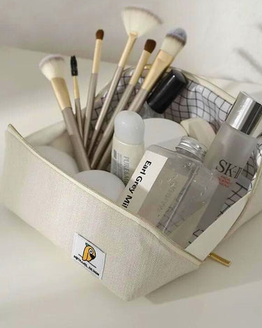 Trousse de Toilette Femme Trousse De Toilette Beige Beige