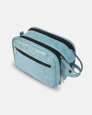 Trousse de Toilette Homme Cuir Trousse De Toilette Cuir Bleu Homme Bleu Turquoise Clair / 24cm