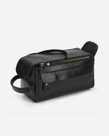 Trousse de Toilette Homme Cuir Trousse De Toilette Cuir Homme Luxe Noir / 26 cm