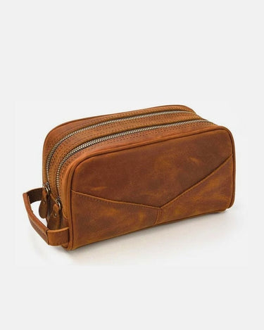 Trousse de Toilette Homme Cuir Trousse De Toilette Cuir Originale Homme Marron / 26 cm