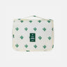 Trousse de Toilette Femme Trousse De Toilette De Voyage Femme A Suspendre Blanc Avec Motif Cactus / 23cm