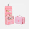 Trousse de Toilette Femme Trousse De Toilette De Voyage Femme A Suspendre Rose à Rayures / 23cm