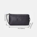 Trousse de Toilette Homme Cuir Trousse De Toilette En Cuir Rigide Pour Homme Noir / 26cm