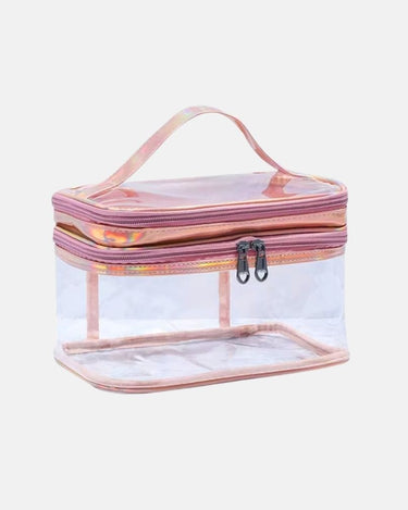 Trousse de toilette transparante Trousse De Toilette Femme Transparente Rose / 22cm