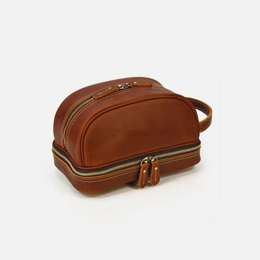 Trousse de Toilette Homme Cuir Trousse De Toilette Homme Aspect Cuir Marron clair