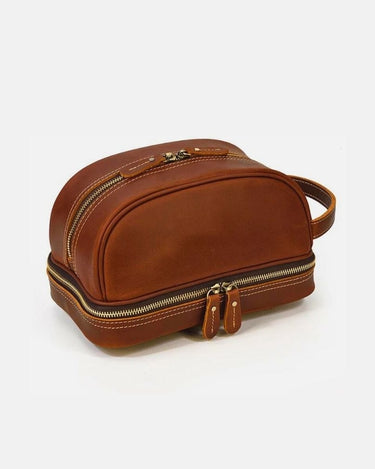 Trousse de Toilette Homme Cuir Trousse De Toilette Homme Aspect Cuir Marron clair