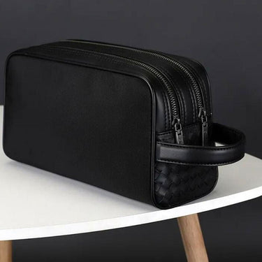 Trousse de Toilette Homme Cuir Trousse De Toilette Homme Avec Rangement Noir / 27cm