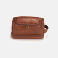 Trousse de Toilette Homme Cuir Trousse De Toilette Homme Cuir A Crochet Marron / 28cm