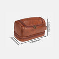 Trousse de Toilette Homme Cuir Trousse De Toilette Homme Cuir A Crochet Marron / 28cm