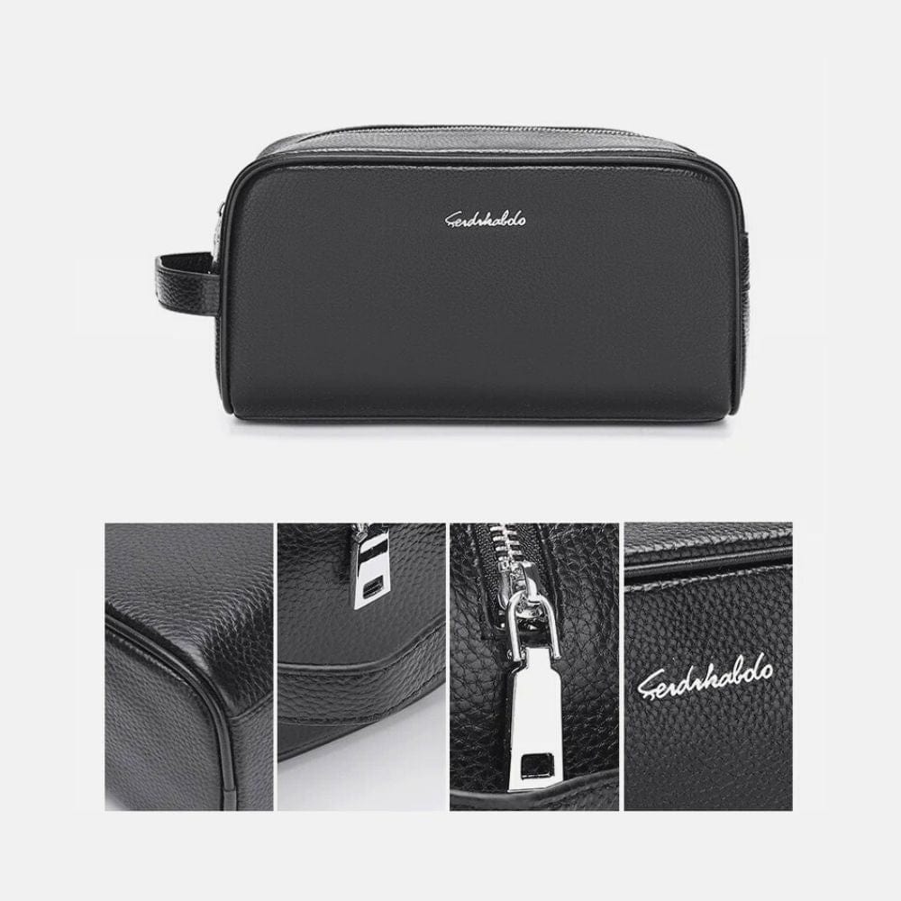 Trousse de Toilette Homme Cuir Trousse De Toilette Homme Cuir Noir Noir / 26cm