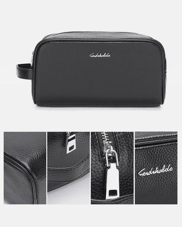 Trousse de Toilette Homme Cuir Trousse De Toilette Homme Cuir Noir Noir / 26cm