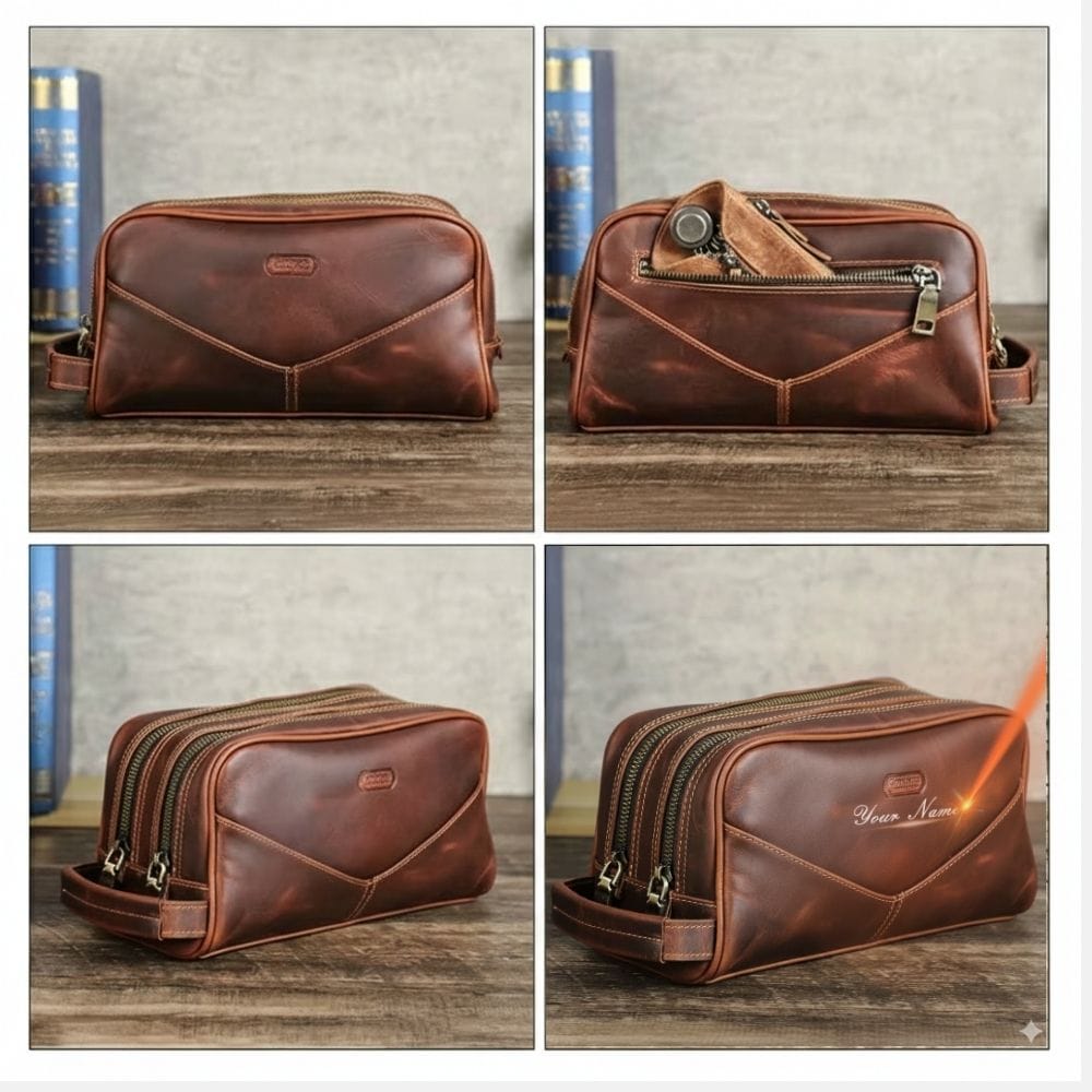 Trousse de Toilette Homme Cuir Trousse De Toilette Homme Cuir Personnalisable