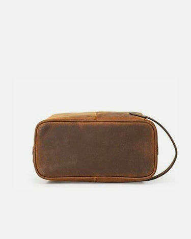 Trousse de Toilette Homme Cuir Trousse De Toilette Homme Cuir Personnalisée Marron / 28 cm