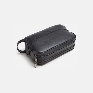 Trousse de Toilette Homme Cuir Trousse De Toilette Homme Cuir Véritable Noir / 28cm