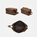 Trousse de Toilette Homme Cuir Trousse De Toilette Homme Cuir Vintage Marron / 28cm