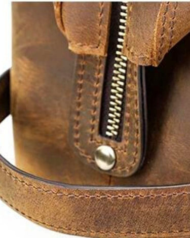 Trousse de Toilette Homme Cuir Trousse De Toilette Homme Cuir Vintage Marron / 28cm