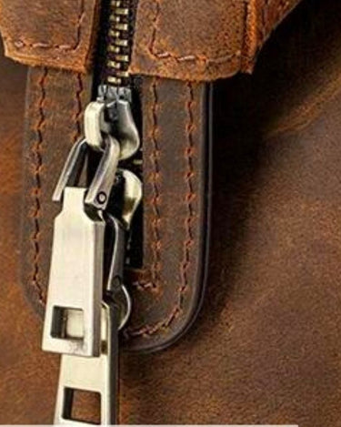 Trousse de Toilette Homme Cuir Trousse De Toilette Homme Cuir Vintage Marron / 28cm
