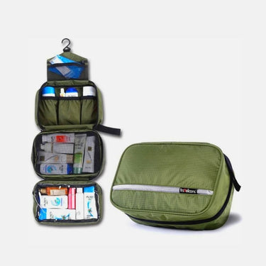 Trousse de Toilette Homme Trousse De Toilette Homme Depliante Vert Armée / 24cm