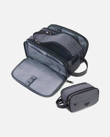 Trousse de Toilette Homme Trousse De Toilette Homme Double Compartiment Gris / 28cm