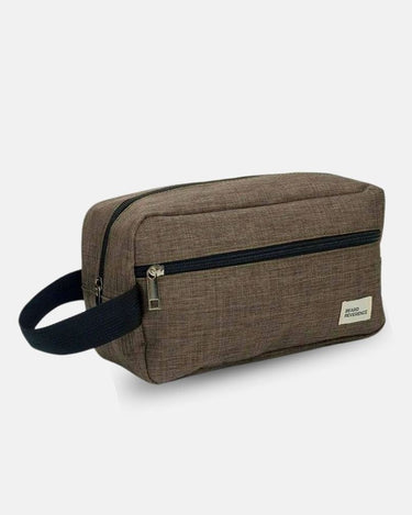 Trousse de Toilette Homme Trousse De Toilette Homme Double Zip Beige / 26cm