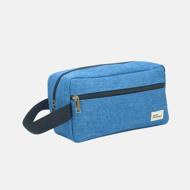 Trousse de Toilette Homme Trousse De Toilette Homme Double Zip Bleu Turquoise / 26cm