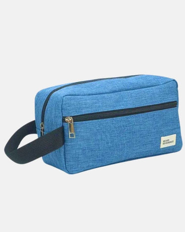 Trousse de Toilette Homme Trousse De Toilette Homme Double Zip Bleu Turquoise / 26cm