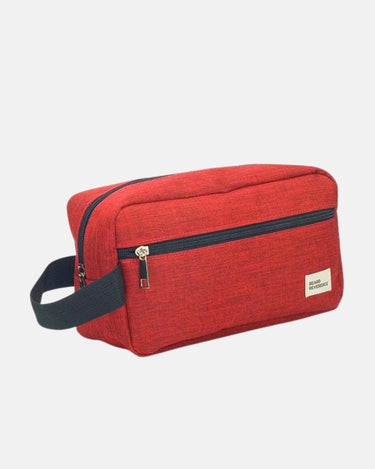 Trousse de Toilette Homme Trousse De Toilette Homme Double Zip Rouge / 26cm