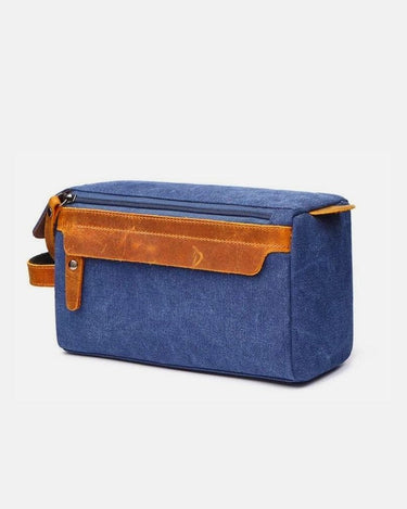 Trousse de Toilette Homme Cuir Trousse De Toilette Homme Toile Blue / 24 cm