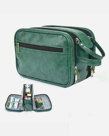 Trousse de Toilette Homme Cuir Trousse De Toilette Homme Verte Vert foncé