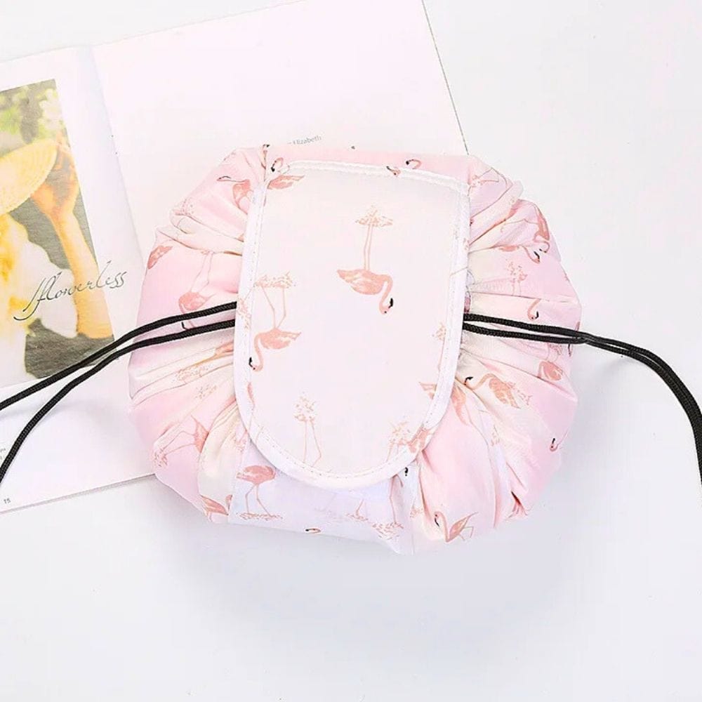 Trousse de maquillage Trousse De Toilette Maquillage Femme Modèle 7 rond flamant