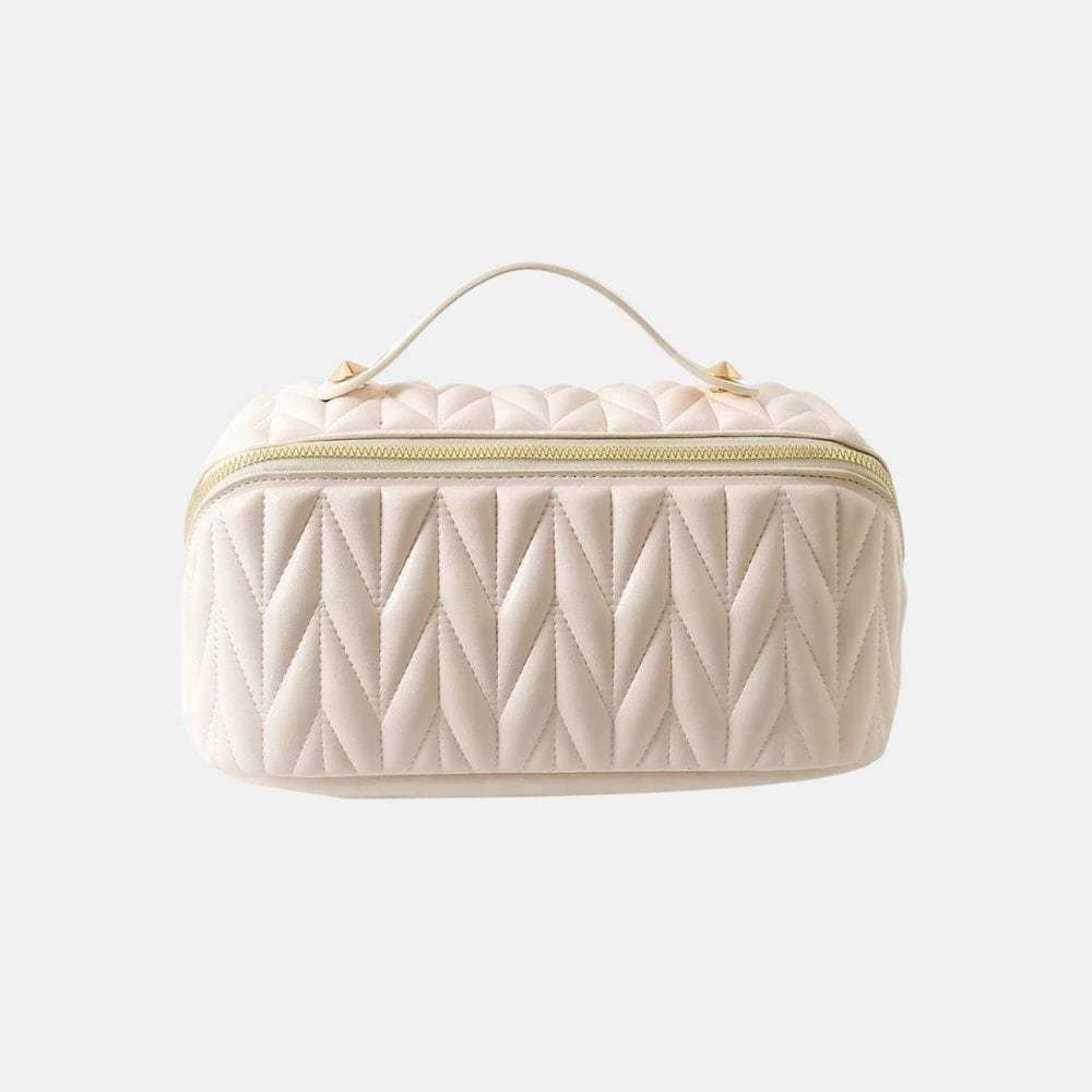 Trousse de Toilette Femme Trousse De Toilette Matelassee Blanc / 25 cm