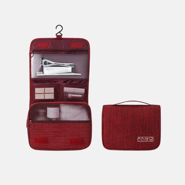 Trousse de Toilette Homme Trousse De Toilette Pliable A Suspendre Rouge / 23cm