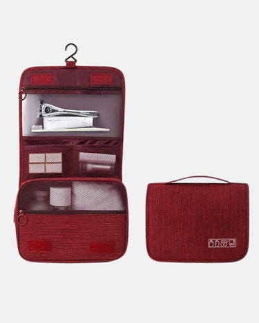 Trousse de Toilette Homme Trousse De Toilette Pliable A Suspendre Rouge / 23cm