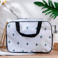 Trousse de Toilette Femme Trousse De Toilette Rectangulaire Femme Blanc Avec Motif Cactus / 27cm