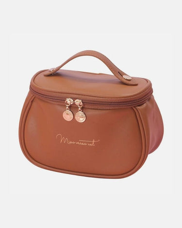 Trousse de Toilette Femme Trousse De Toilette Rigide Femme Marron / 21cm