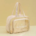 Trousse de toilette transparante Trousse De Toilette Transparente Voyage Beige