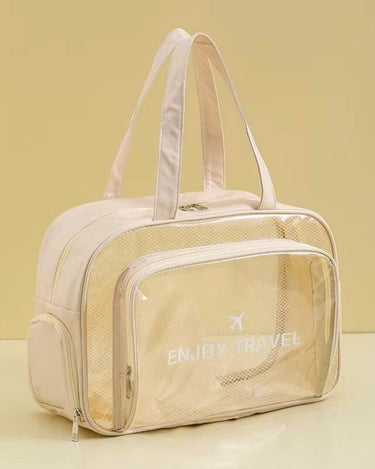 Trousse de toilette transparante Trousse De Toilette Transparente Voyage Beige