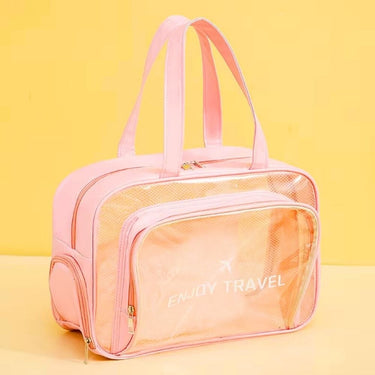 Trousse de toilette transparante Trousse De Toilette Transparente Voyage Rose